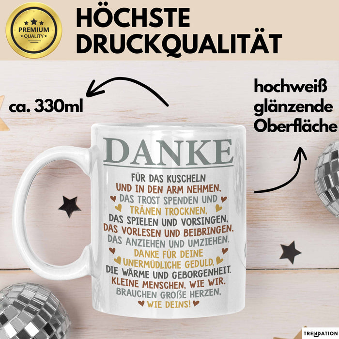 Unterricht Lehrer Wertschätzung Tasse Geschenk Lustige Geschenkidee Spruch Danke Für Das Kuscheln Weiß Trendation