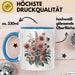 Botanische Blumen Tasse Geschenk Lustige Geschenkidee Spruch Blau Trendation