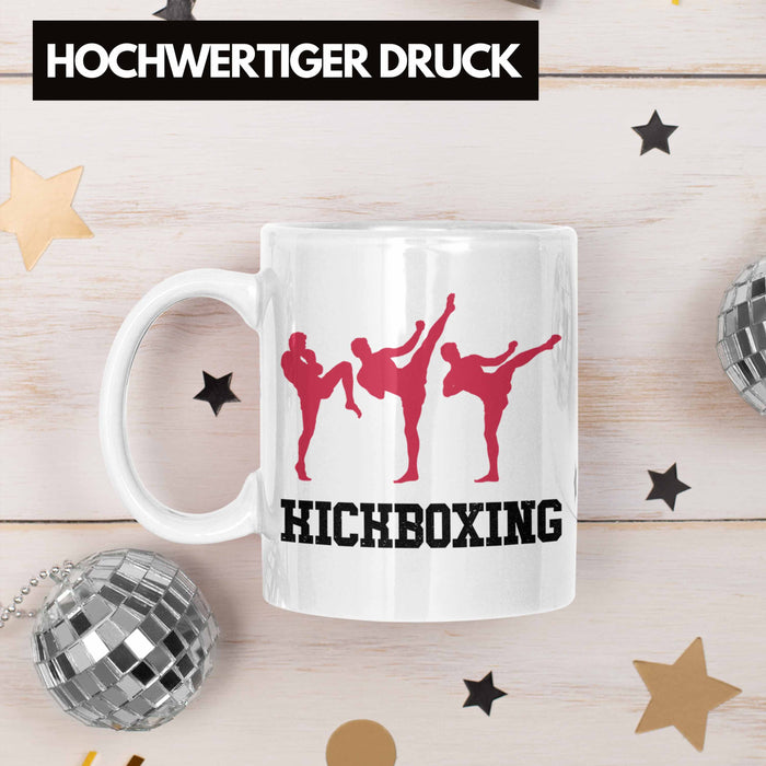 Kickboxing Tasse Geschenk Kampfsportler Geschenkidee Geburtstag Weihnachten Weiß Trendation