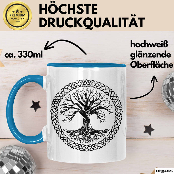 Bonsai-Baum-Liebhaber Tasse Geschenk Geschenkidee Gärtner Blau Trendation