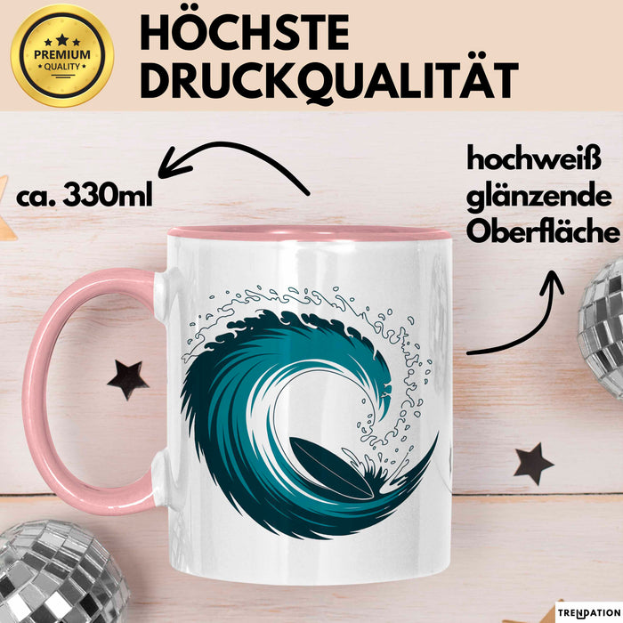 Surfer Tasse Geschenkidee Wellenreiter Lustiger Spruch Geschenkidee Lustig Rosa Trendation