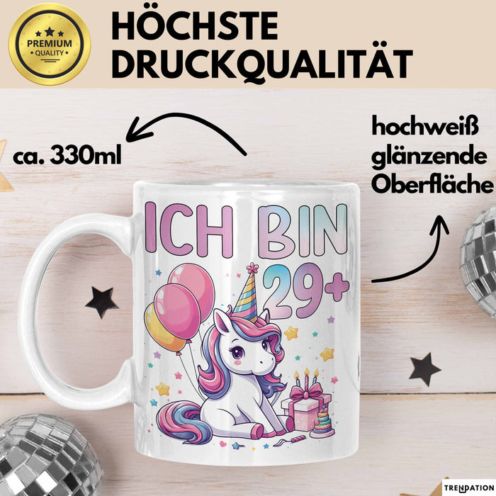 30. Geburtstag Frauen Geschenkidee 30Er Freundin Geschenk Ich Bin 29+ Weiß Trendation