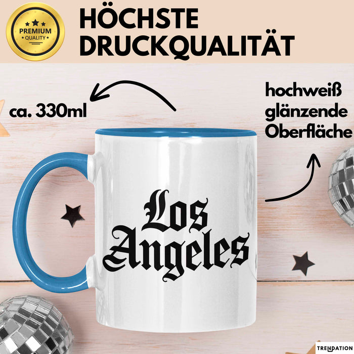 Los Angeles LA Kalifornien USA Tasse Geschenk Lustige Geschenkidee Spruch Blau Trendation