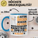 Basketballspieler Geschenk Tasse Lustiger Spruch Erheben Sie Sich Der Basketballspieler Betritt den Raum Blau Trendation
