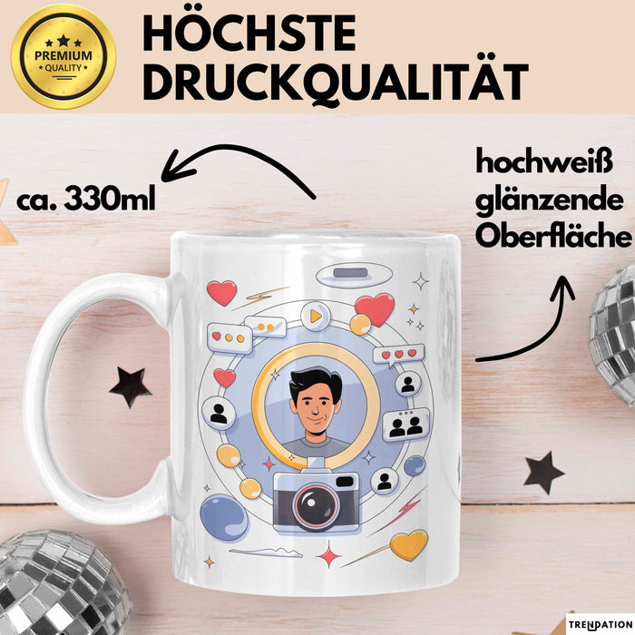 Content Creator Tasse Geschenk Lustige Geschenkidee Spruch Für Digitale Macher Weiß Trendation