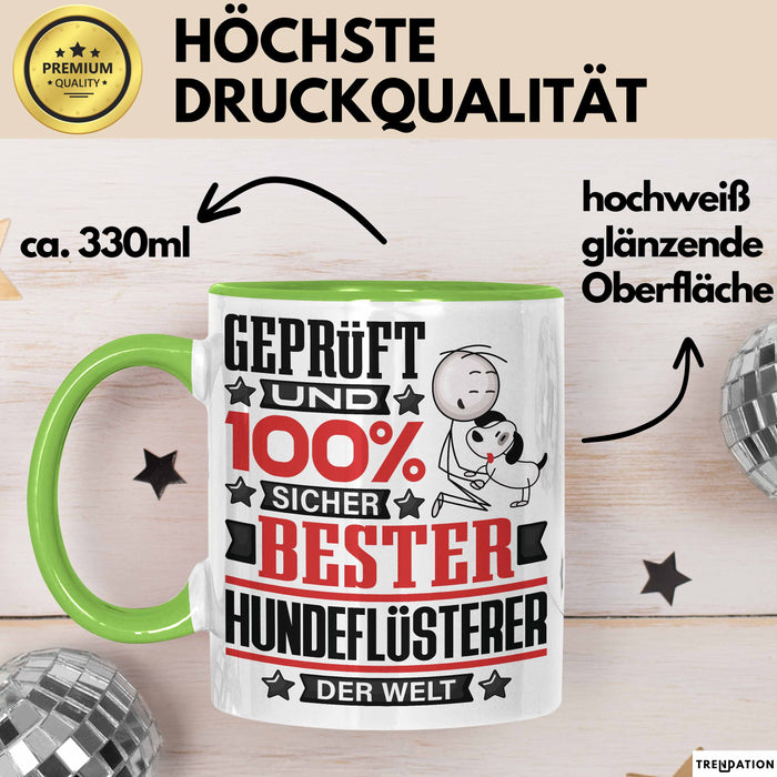 Hundeflüsterer Geschenk Lustiger Spruch für Hundeflüsterer Geschenkidee Bester Hundeflüsterer Der Welt Grün Trendation