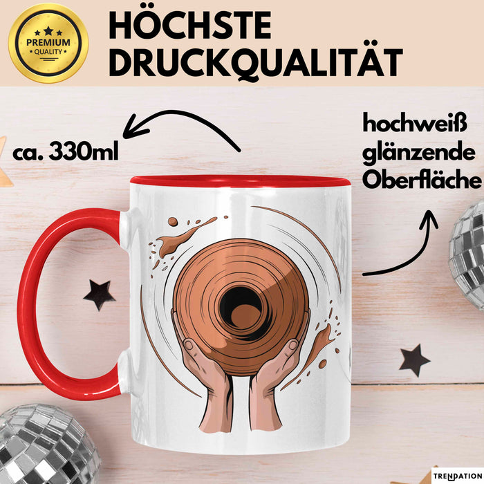 Töpfer Künstler Tasse Geschenk Lustige Geschenkidee Spruch Für Ton Kreative Rot Trendation