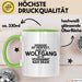 Wolfgang Tasse Niemand Ist Perfekt, Wolfgang Ist Nah Dran Geschenk Grün Trendation