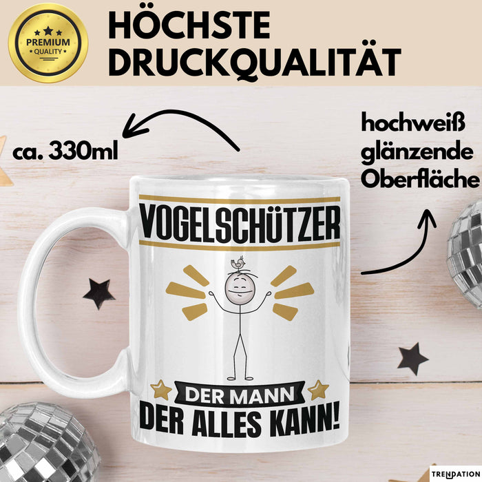 Vogelschützer Tasse Geschenk für Vogelschützer Der Mann Der Alles Kann Geschenkidee zum Geburtstag Weiß Trendation