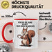 Sarkastisches Eichhörnchen Sarkasmus Tasse Geschenk Lustige Geschenkidee Spruch Ich Bin Die Ruhe Selbst Nur Eben In Nervös Rot Trendation