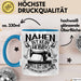 Nähen Geschenk Tasse Geschenkidee Frauen Nähen Ist Kein Hobby Es Ist Eine Lebenseinstellung Blau Trendation
