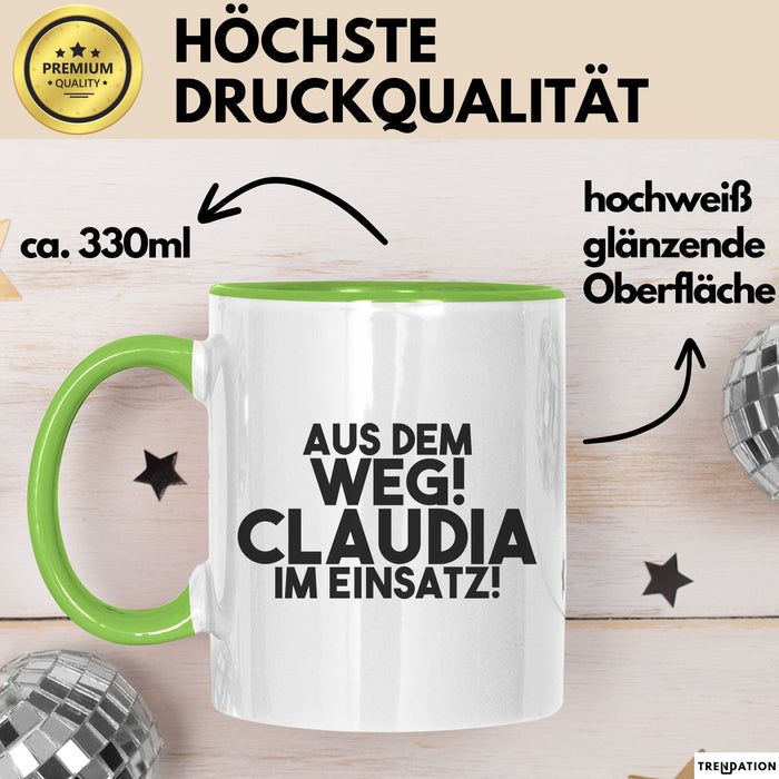 Claudia Tasse Aus Dem Weg! Claudia Im Einsatz! Geschenk