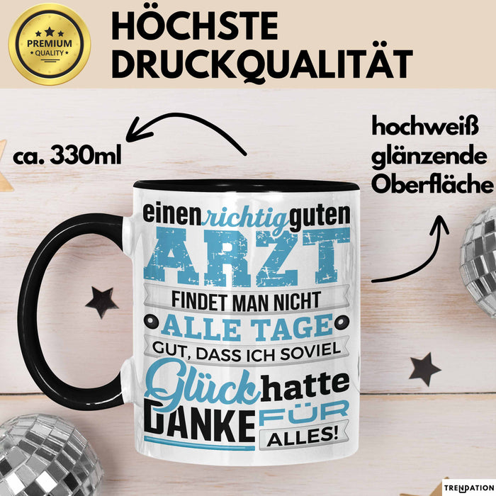 Arzt Tasse Geschenk Richtig Guten Arzt Lustiger Spruch Dankeschön Schwarz Trendation
