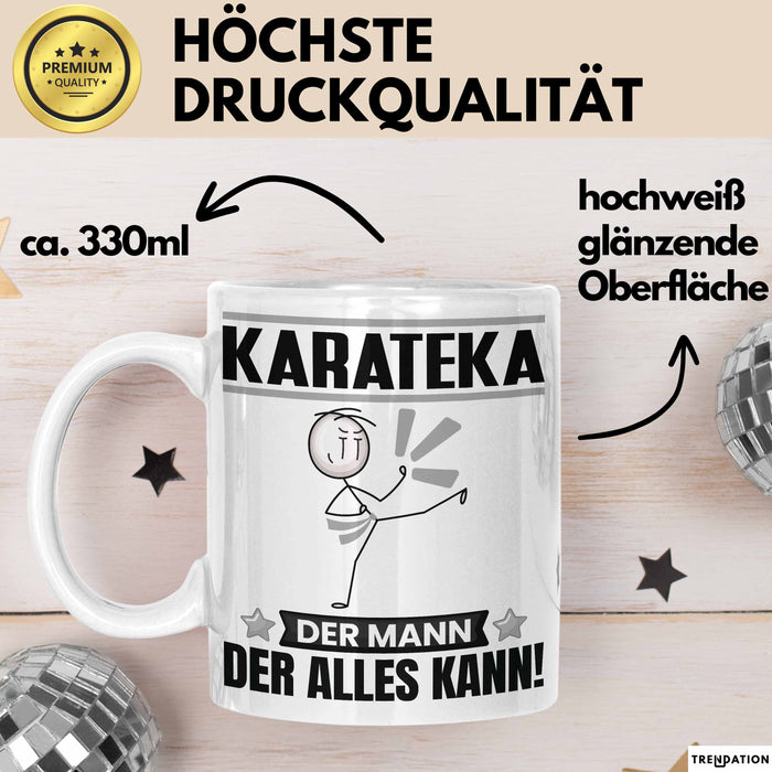 Karateka Tasse Geschenk für Karateka Der Mann Der Alles Kann Geschenkidee zum Geburtstag Weiß Trendation
