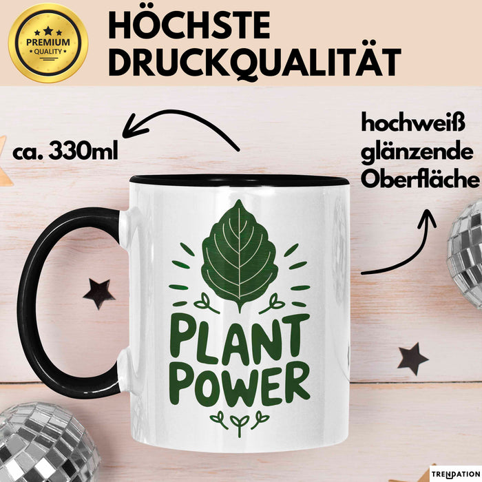 Veganer Tasse Geschenkidee Pflanzenkraft Trendation