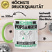 Popsänger Tasse Geschenk für Popsänger Geburtstag Lustiger Spruch Kaffee-Becher Was Ist Deine Superkraft Grün Trendation