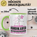 Hürdenläufer Geschenk Tasse Ich Bin Hürdenläufer Aber Sag Doch Einfach Superheld Lustige Geschenkdiee für Hürdenläufer Kaffee-Becher Grün Trendation