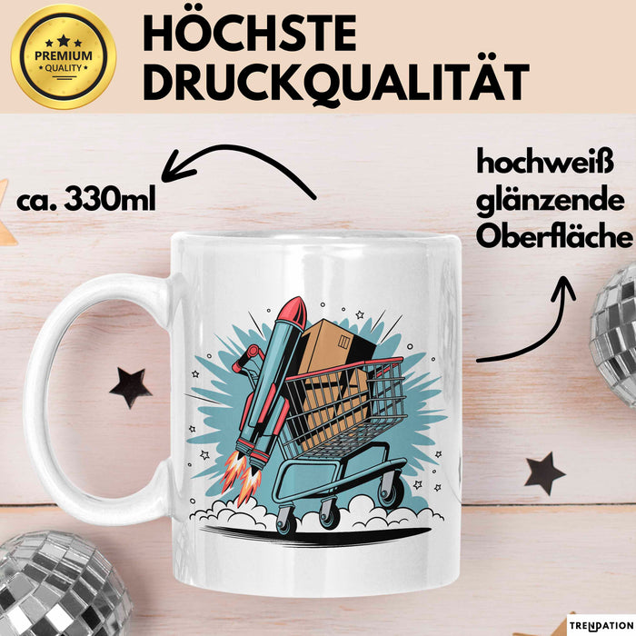 E Commerce Verkäufer Tasse Geschenkidee Online Unternehmer Weiß Trendation
