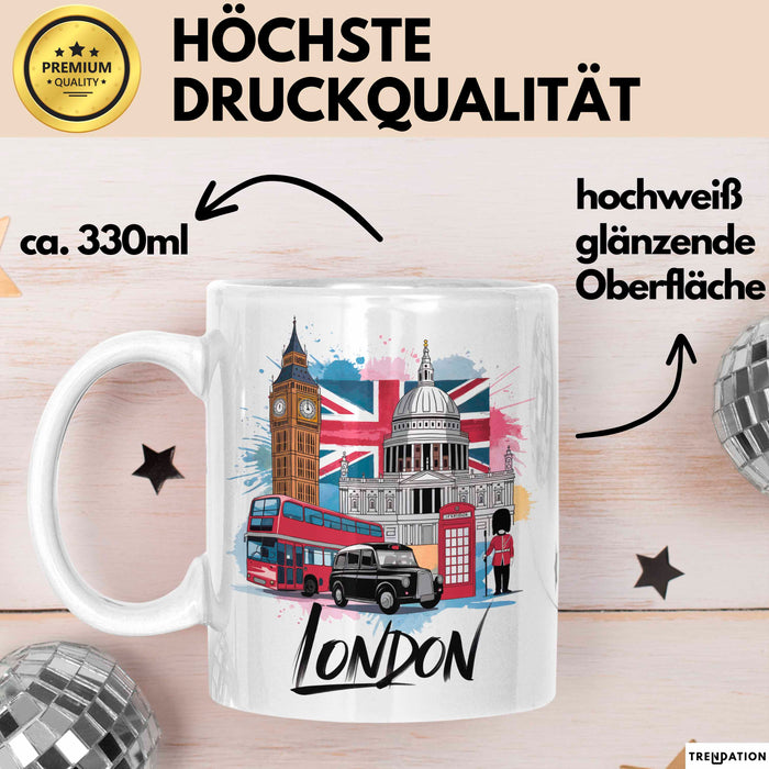 England London Tasse Geschenk Lustige Geschenkidee Spruch Weiß Trendation