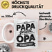 Papa Vatertag Tasse Becher Geschenk Lustige Geschenkidee Spruch Als Papa Geliebt Als Opa Vergöttert Weiß Trendation