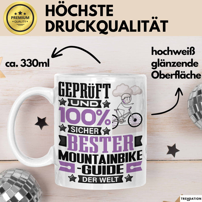 Mountainbike-Guide Geschenk Lustiger Spruch für Mountainbike-Guide Geschenkidee Bester Mountainbike-Guide Der Welt Weiß Trendation