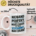 Modellbauer Tasse Geschenk Lustige Geschenkidee Spruch Niemand Ist Perfekt Aber Als Modellbauer Ist Man Verdammt Nah Dran Weiß Trendation