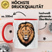 Löwe Sternzeichen Löwe Tasse Geschenk Lustige Geschenkidee Spruch Rot Trendation