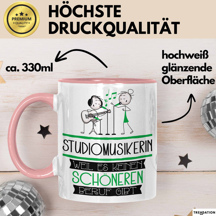 Studiomusikerin Weil Es Keinen Schöneren Beruf Gibt Tasse Geschenk für Eine Studiomusikerin Lustig Rosa Trendation