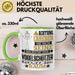 Vogelschützer Geschenk Tasse Lustiger Spruch Erheben Sie Sich Der Vogelschützer Betritt den Raum Grün Trendation