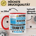 Surfer Geschenk Tasse Lustiger Spruch Erheben Sie Sich Der Surfer Betritt den Raum Rot Trendation