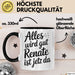 Renate Tasse Geschenk Alles Ist Gut Renate Ist Jetz Da Geschenkidee Becher mit Name Schwarz Trendation