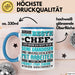 Chef Tasse Geschenk Von Mitarbeitern Lustiger Spruch Auch Der Beste Chef Ist Nur So Gut Wie Mitarbeiter Becher Blau Trendation