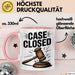 Richter Tasse Geschenkidee Fall abgeschlossen Gericht Held Geschenkidee Lustig Rosa Trendation