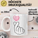 KPop Tasse Geschenk Finger Heart Herz Grafik Geschenkidee Fans Weiß Trendation