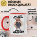Bärtige Männer Tasse Geschenk Lustige Geschenkidee Spruch Halb Mann Halb Bärchen Rot Trendation