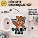 Sarkastischer Bär Tasse Geschenk Lustige Geschenkidee Spruch Grüßly Bär Weiß Trendation