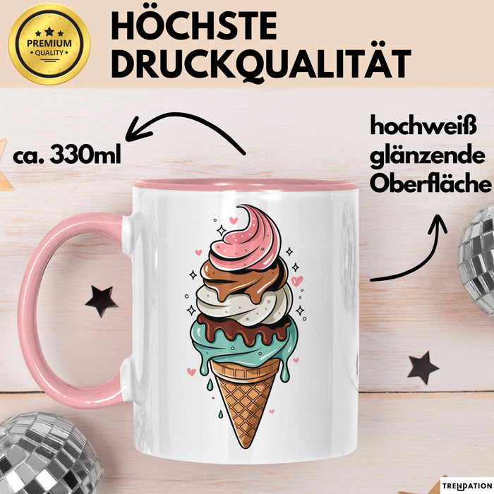 Dessert Fan Tasse Geschenkidee Kuchen und Gebäck Liebhaber Rosa Trendation