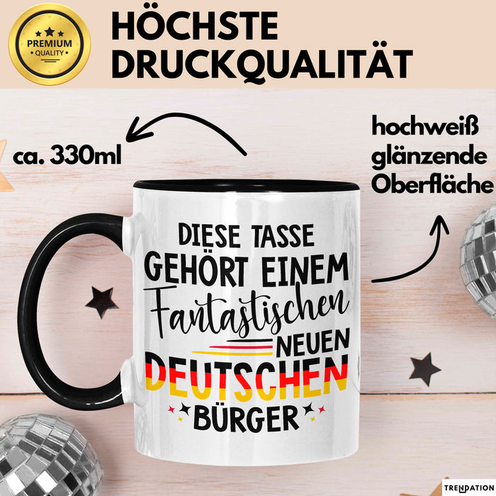 Deutschland Deutscher Bürger Tasse Becher Geschenk Lustige Geschenkidee Spruch Diese Tasse Gehört Einem Fantastischen Neuen Deutschen Burger Trendation