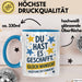Schüler Abschluss Tasse Geschenk Lustige Geschenkidee Spruch Du Hast Es Geschafft Blau Trendation