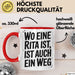 Rita Tasse Geschenk Wo Eine Rita Ist Ist Auch Ein Weg Geschenkidee Becher mit Name Rot Trendation