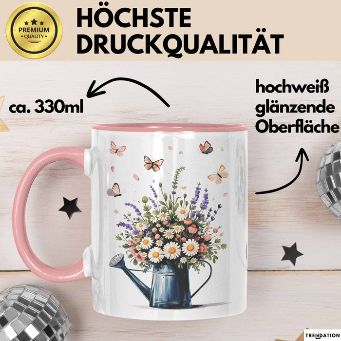 Florist Tasse Geschenk Lustige Geschenkidee Spruch Für Blumen Liebhaber Rosa Trendation