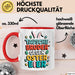 Ostern Tasse Geschenk Tausche Bruder gegen Ostereier Geschenkidee Lustig Rot Trendation