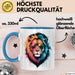 Löwe Mit Sonnenbrille Tasse Geschenk Lustige Geschenkidee Spruch Blau Trendation