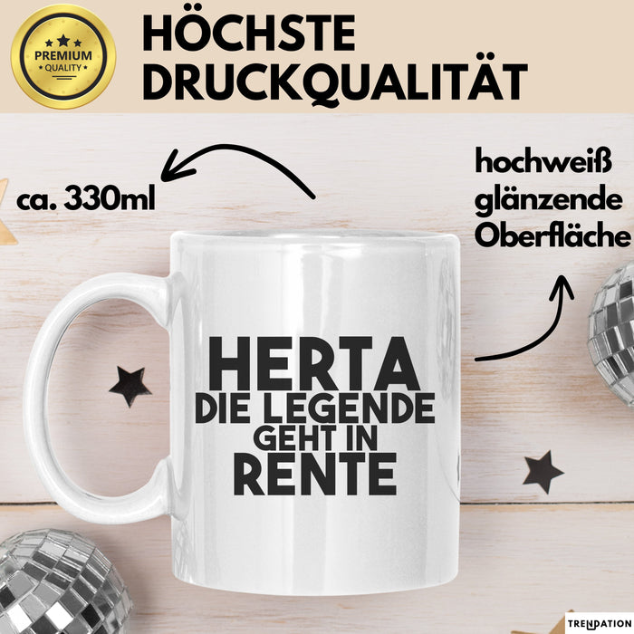 Herta Tasse Herta – Die Legende Geht In Rente Geschenk