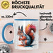 Eichhörnchen Tierliebhaber Tasse Geschenk Lustige Geschenkidee Spruch Blau Trendation