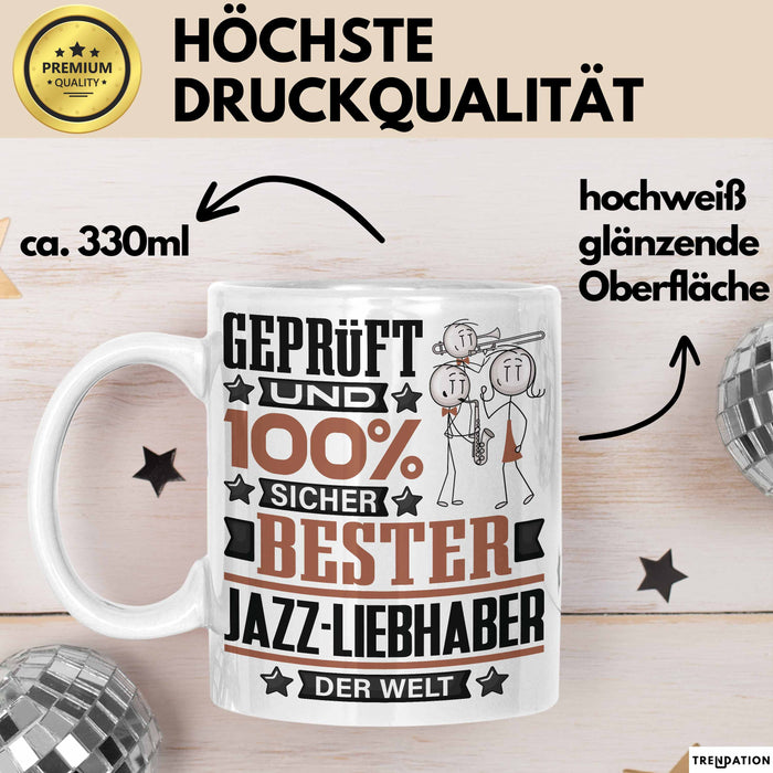 Jazz-Liebhaber Geschenk Lustiger Spruch für Jazz-Liebhaber Geschenkidee Bester Jazz-Liebhaber Der Welt Weiß Trendation