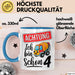 4. Geburtstag Tasse Geschenk Ich bin schon 4 Geschenkidee Geschenkidee Lustig Blau Trendation