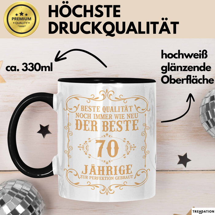 70er Geburtstag Geschenk Männer Vater Mann Noch Immer Der Beste 70-Jährige Zur Perfektion Gebraut Opa Trendation