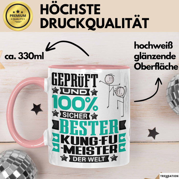 Kung-Fu-Meister Geschenk Lustiger Spruch für Kung-Fu-Meister Geschenkidee Bester Kung-Fu-Meister Der Welt Rosa Trendation