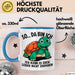 Sarkastische Schildkröte Tasse Geschenk Lustige Geschenkidee Spruch So Da Bin Ich Kann Es Euch Leider Nicht Ersparen Blau Trendation